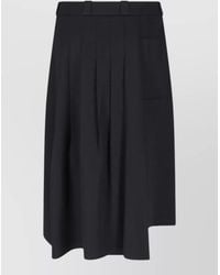 Our Legacy - Virgin Wool Asymmetric Pleated Midi Skirt - Lyst