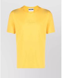 Moschino - Logo Embroidered Short Sleeve T-Shirt - Lyst