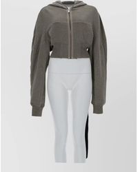Rick Owens - Ribbed Cropped Hooded Knitted Top - Lyst