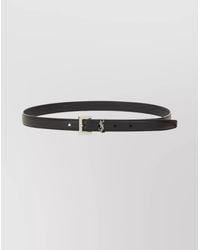 Saint Laurent - Calf Leather Slim Belt - Lyst