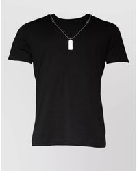 Dolce & Gabbana - Cotton Necklace-Embellished T-Shirt - Lyst