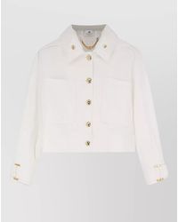 Elisabetta Franchi - Cropped Boxy Jacket - Lyst