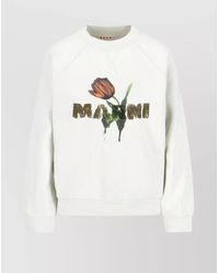 Marni - Cotton Regular-Fit Tulip-Print Sweatshirt - Lyst
