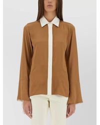 Max Mara - Silk Color Block Regular-Fit Blouse - Lyst
