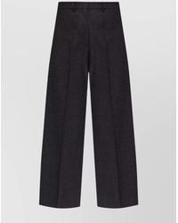 Givenchy - Virgin Wool Oversized Wide-Leg Trousers - Lyst