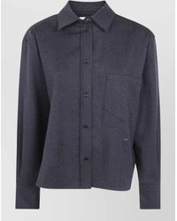 Victoria Beckham - Ellys Tailored Shirt Jacket Chest Pocket - Lyst