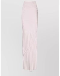 Rick Owens - High Waist Midi Skirt Side Slit - Lyst