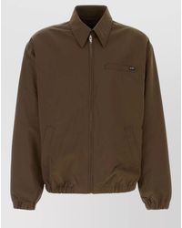 Prada - Collared Jacket Elastic Cuffs Side And Chest Pockets - Lyst