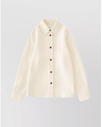Studio Nicholson - Wool Long-Sleeve Shirt - Lyst