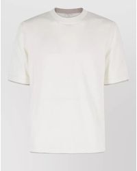 Eleventy - Short Sleeve Crew Neck Ribbed T Shirt - Lyst