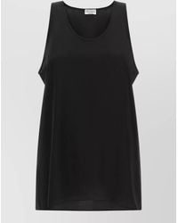 Brunello Cucinelli - Monile Silk Top Sleeveless Round Neckline - Lyst