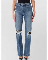 FRAME - Denim High-Rise Straight-Leg Jeans - Lyst
