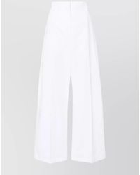 パンツ Sportmax Wide White Cotton Trousers Sportmax/スポーツマックス｜ホワイト コットン パンツ