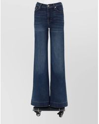 7 For All Mankind - Dojo Flare Jeans Five Pocket Belt - Lyst
