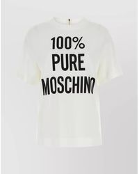 Moschino - Crepe T-Shirt - Lyst