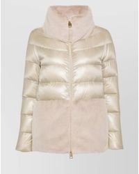 Herno - Lightweight Nylon And Fur Cape - Lyst