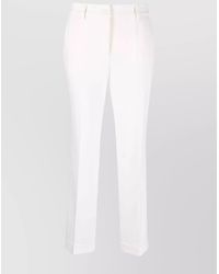 P.A.R.O.S.H. - Wool High-Rise Cropped Straight-Leg Trousers - Lyst