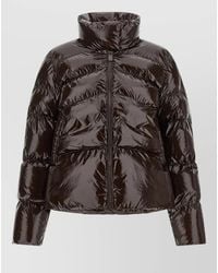 Pinko - Love Birds High Collar Long Down Jacket - Lyst