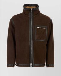 Fendi - Lamb Leather Shearling Loose-Fit Jacket - Lyst