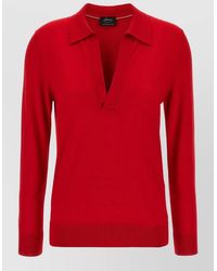 Brioni - Polo Shirt Cashmere Silk Long Sleeves - Lyst