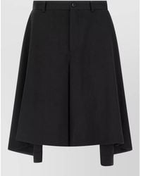 Comme des Garçons - Loose Leg Bermuda Shorts Belt Loops Pleats - Lyst