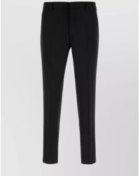 Prada - Virgin Wool Straight-Leg Cropped Trousers - Lyst
