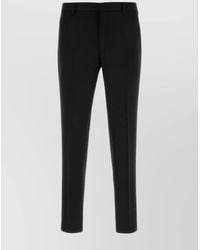Prada - Virgin Wool Straight-Leg Cropped Trousers - Lyst