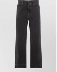 Chloé - Denim High-Rise Cropped Straight-Leg Trousers - Lyst