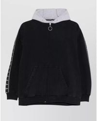 Balenciaga - Cotton Hooded Sweater Front Pockets Ribbed - Lyst