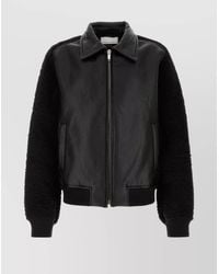 Random Identities - Leather Bomber Jacket - Lyst