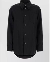 Ami Paris - Wool Oversize Shirt Long Sleeves Hem - Lyst