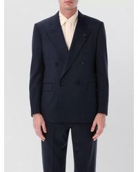 Lardini - Virgin Wool Double-Breasted Suit Jacket - Lyst