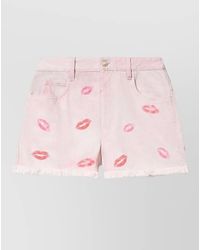 Isabel Marant - Silk Nylon Printed Shorts Belt Loops - Lyst