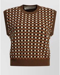Golden Goose - Roby Checkerboard Wool Knit Vest - Lyst