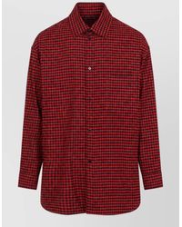 Balenciaga - Checked Oversized Cotton Flannel Shirt - Lyst