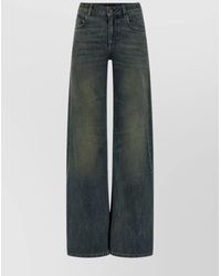Balenciaga - Cotton High-Rise Wide-Leg Jeans - Lyst