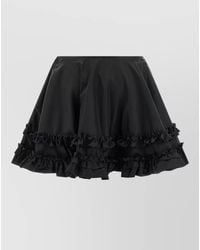 Ganni - Nylon Frilled Mini A-Line Skirt - Lyst