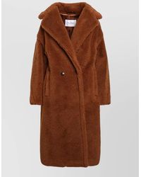 Max Mara - Long Jacket Notched Lapels Side Pockets - Lyst
