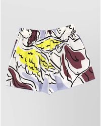 Tory Burch - Printed Knee-Length Shorts - Lyst