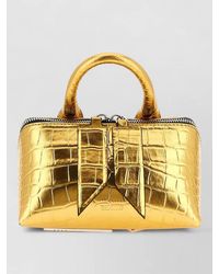 The Attico - Friday Mini Leather Crocodile-Effect Top Handle Bag - Lyst