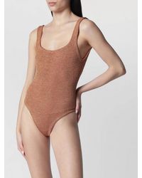 Hunza G - Beachwear Scoop Neck Sleeveless Textured Onepiece - Lyst