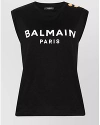 Balmain - Crew Neck Sleeveless Top - Lyst