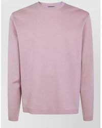 Herno - Long Sleeve Crew Neck Plain Top - Lyst