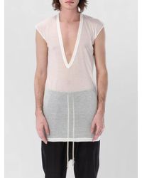 Rick Owens - Cotton Deep V-Neck Short-Sleeve T-Shirt - Lyst