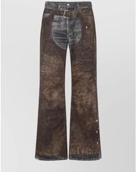 Acne Studios - Wide Leg Patchwork Trousers With Belt Loops - Lyst