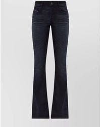 DIESEL - Flared Leg Trousers With Belt Loops And Five Pockets - Lyst