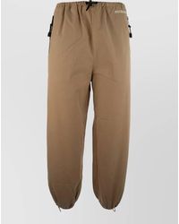 Miu Miu - Pants Elastic Waistband Logo Detail Drawstring Hem - Lyst