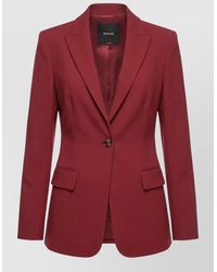 Pinko - Signum Tailored Jacket Notch Lapels Pockets - Lyst