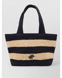 Patou - Striped Tote Bag Dual Top Handles - Lyst
