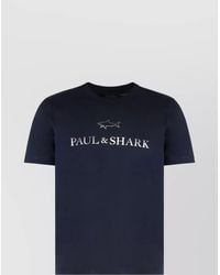 Paul & Shark - Cotton Logo Print Short-Sleeve T-Shirt - Lyst